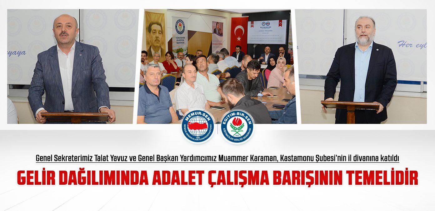 Gelir dağılımında adalet çalışma barışının temelidir