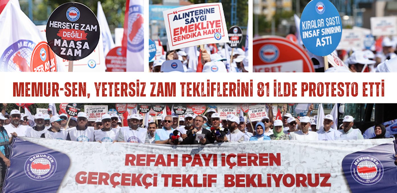 Memur-Sen, yetersiz zam tekliflerini 81 ilde protesto etti