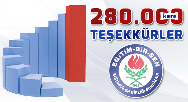 280 Bin Kere Teşekkür