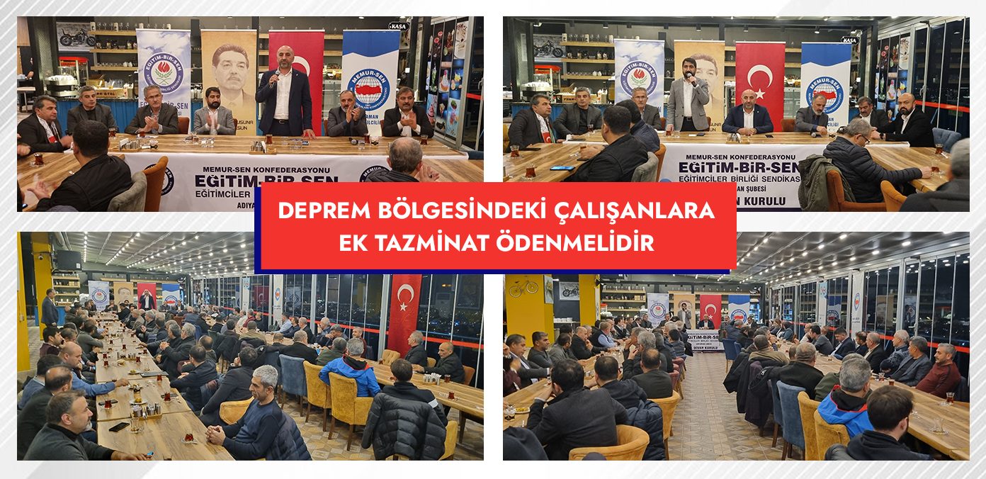 Deprem bölgesindeki çalışanlara ek tazminat ödenmelidir