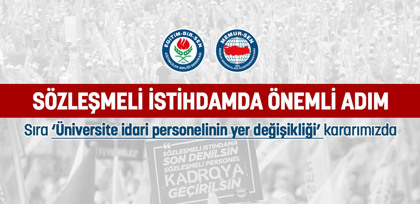 Sözleşmeli istihdamda önemli adım