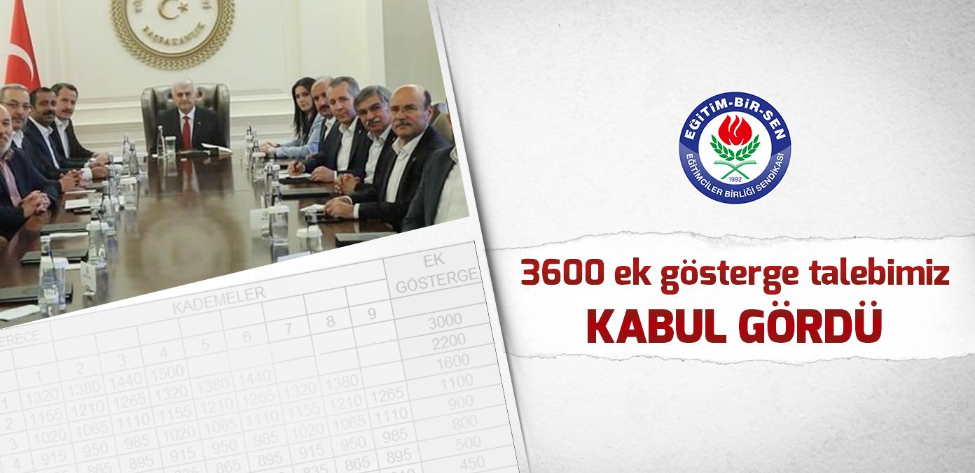 EK GÖSTERGE TALEBİMİZ KABUL GÖRDÜ