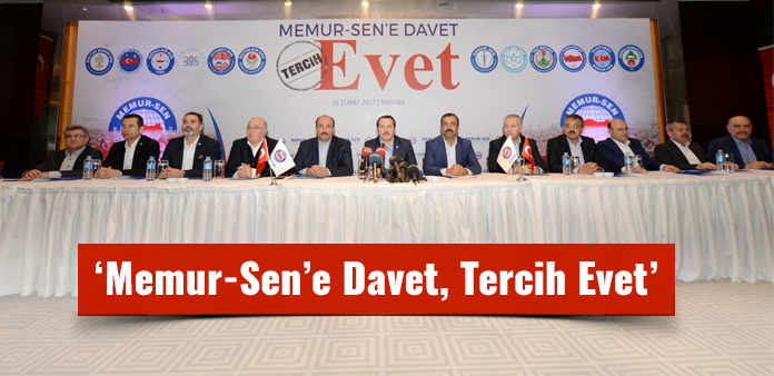 MEMUR-SEN'E DAVET TERCİH EVET