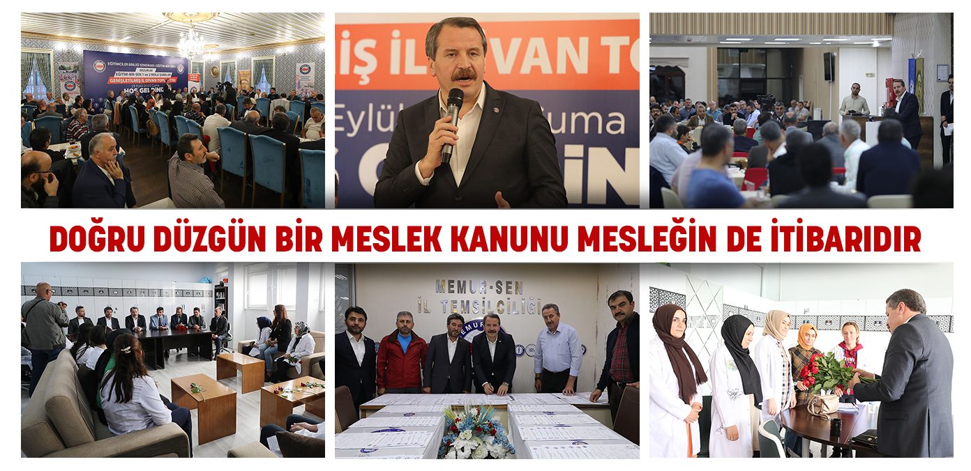 Doğru düzgün bir meslek kanunu mesleğin de itibarıdır