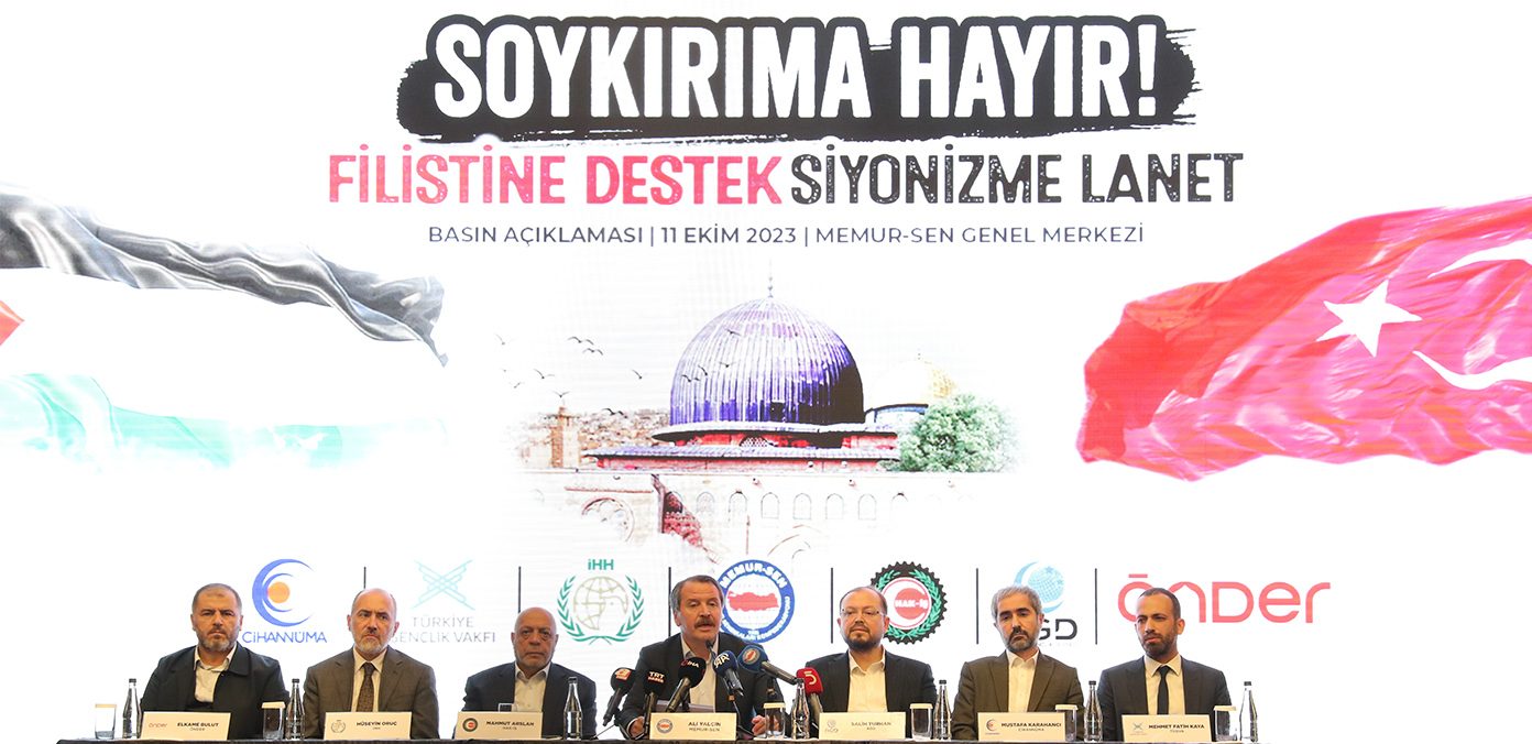 ‘Soykırıma Hayır, Filistin’e Destek, Siyonizme Lanet’ mitinginde buluşuyoruz