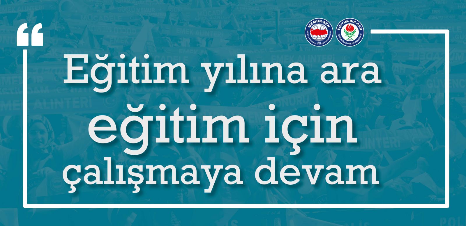 Eğitim yılına ara, eğitim için çalışmaya devam