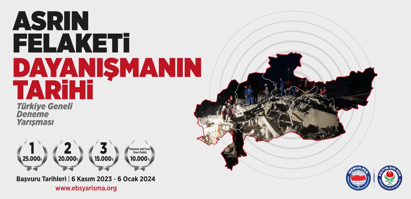 ‘Asrın Felaketi, Dayanışmanın Tarihi’ temalı deneme yarışması düzenliyoruz